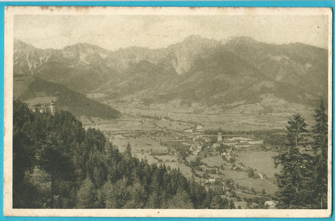 AK Admont mit Schloss Röthelstein u. Hallermauern. (1916)