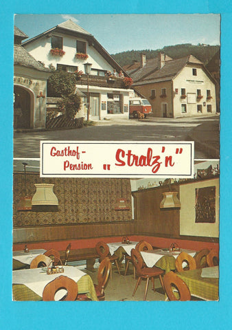 AK Öblarn. Gasthof Pension Stralz'n Inh.: Familie Schernthaner.