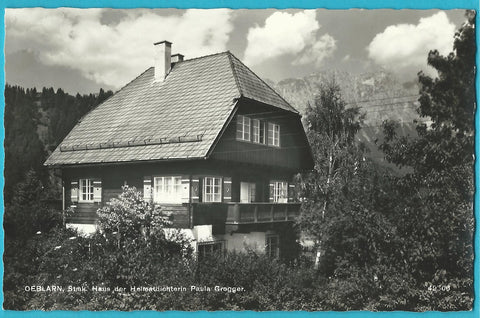 AK Öblarn, Haus der Heimatdichterin Paula Grogger. (1959)