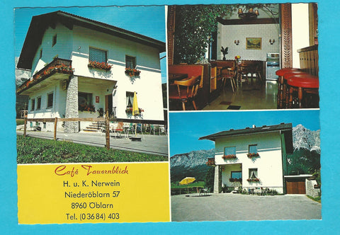 AK Niederöblarn. Cafe Tauernblick H. u. K. Nerwein.