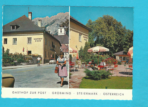 AK Gröbming. Gasthof zur Post. Besitzer: Irimbert Putz.
