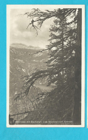 AK Der Ahornsee mit Dachstein vom Stoderzinken. (1921)