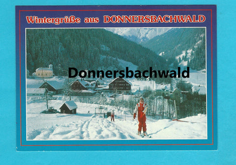 AK Wintergrüße aus Donnersbachwald.