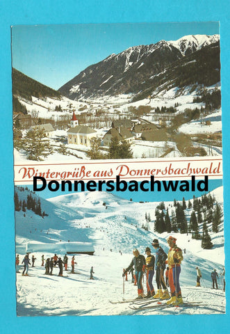 AK Wintergrüße aus Donnersbachwald.