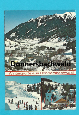 AK Wintergrüße aus Donnersbachwald.
