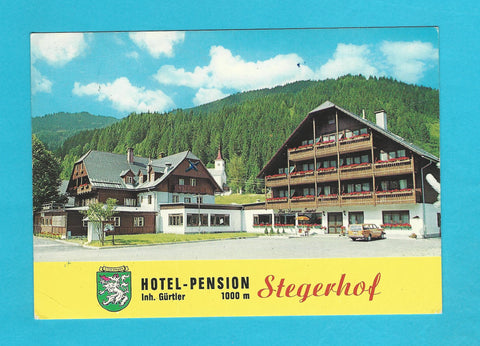 AK Donnersbachwald 46. Hotel Pension Stegerhof. Familie Gürtler.