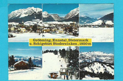 AK Gröbming u. Schigebiet Stoderzinken.