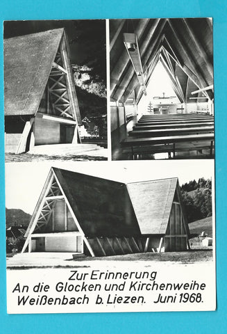AK Zur Erinnerung An die Glocken und Kirchenweihe Weißenbach b. Liezen Juni 1968.