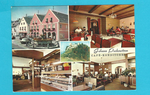 AK St. Gallen. Cafe Konditorei Johann Purkowitzer.