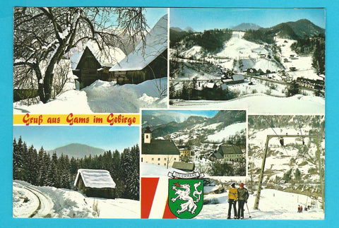 AK Gruß aus Gams im Gebirge.