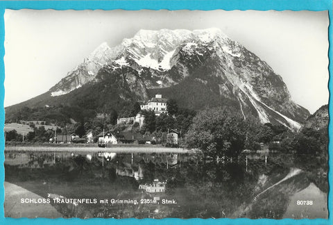 AK Schloss Trautenfels mit Grimming.