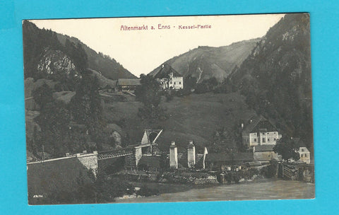 AK Altenmarkt an Enns Kessel Partie. (1910)