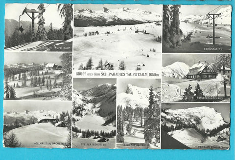 AK Gruß aus dem Schiparadies Tauplitzalm. (1961)