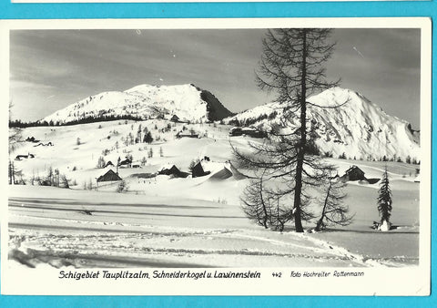 AK Schigebiet Tauplitzalm, Schneiderkogel u. Lawinenstein.