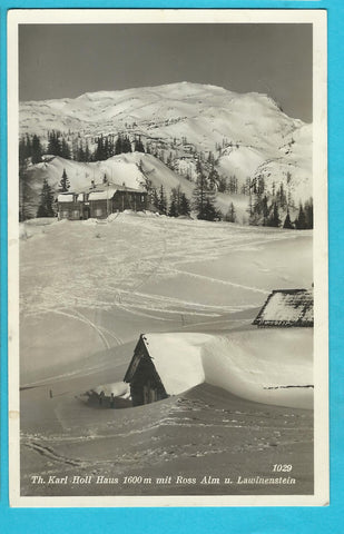 AK Th. Karl Holl Haus mit Ross Alm u. Lawinenstein (1933)