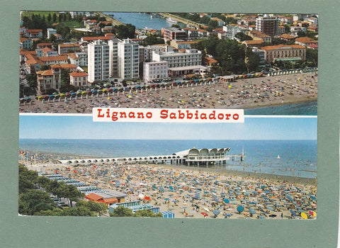 AK Lignano Sabbiadoro. La spiaggia e il porticciolo dell'aereo. La nuova terrazza a mare.