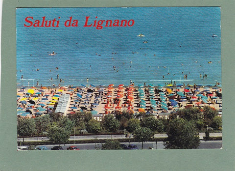AK Saluti da Lignano. Lignano Pineta e spiaggia.