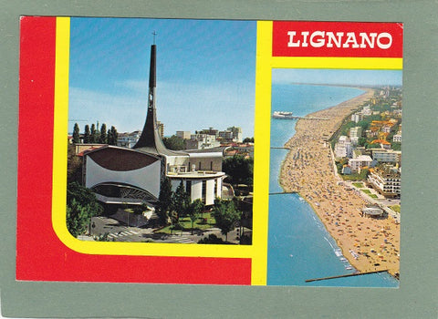 AK Lignano. La Chiesa ed aerea della spiaggia.