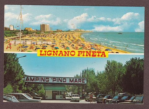 AK Lignano Pineta. La spiaggia e l‘ingresso del Campeggio.