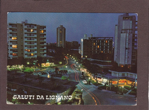 AK Saluti da Lignano. Notturno.