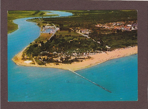 AK Lignano Riviera. Veduta aerea del camping Pino Mare.