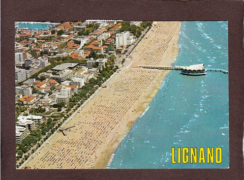 AK Lignano. Panorama aereo dal mare.