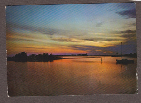 AK Siamo in vacanze sulla Riviera Adriatica. Tramonto in laguna. Lignano ?