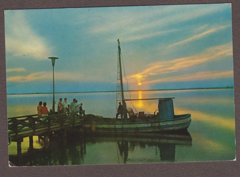 AK Siamo in vacanze sulla Riviera Adriatica. Tramonto in laguna. Lignano ? Bibione ?