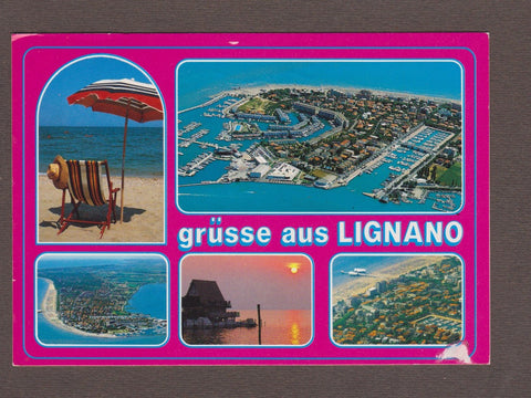 AK Grüsse aus Lignano.