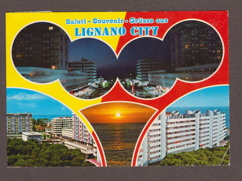 AK Saluti. Souvenir. Lignano City.