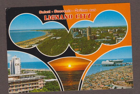 AK Saluti. Souvenir Lignano City.