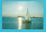AK Siamo in vacanza sulla Riviera Adriatica. Tramonto in laguna.