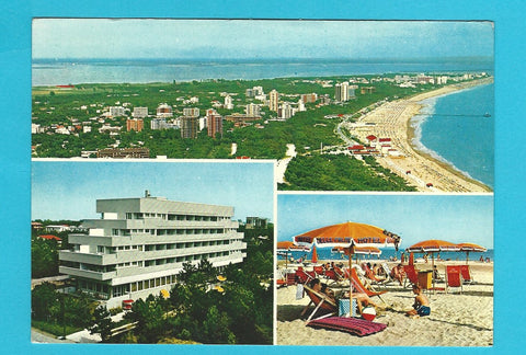 AK Lignano Pineta. Hotel delle Palme. Panorama aereo e la spiaggia.