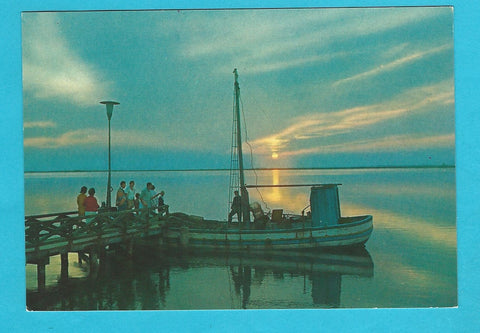 AK Siamo in vacanza sulla Riviera Adriatica. Tramonto in laguna.