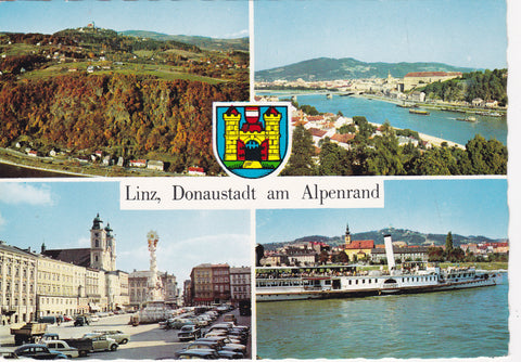 AK Linz, Donaustadt am Alpenrand.