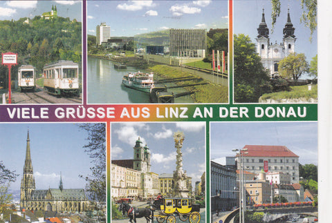 AK Viele Grüsse aus Linz an der Donau.