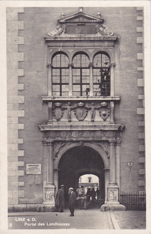 AK Linz a. D. Portal des Landhauses (1926)