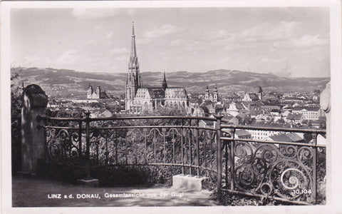 AK Linz a. d. Donau. Gesamtansicht von der Gugl.