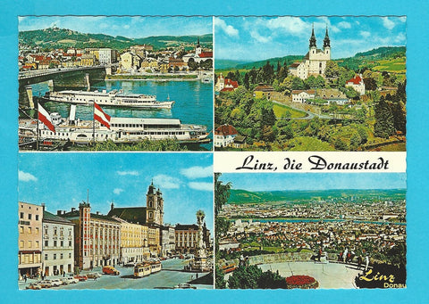 AK Linz, die Donaustadt.