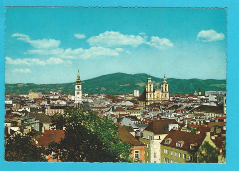 AK Linz an der Donau. Panorama mit Blick in das Mühlviertel.