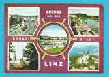 AK Grüsse aus der Donau-Stadt Linz.