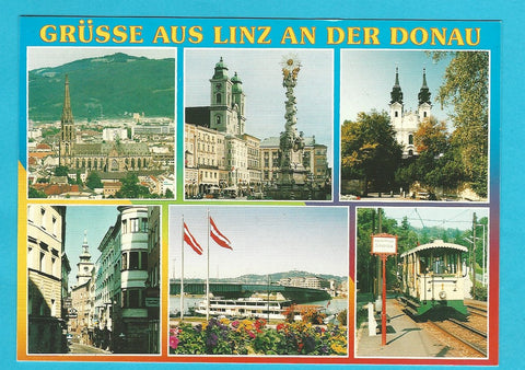 AK Grüsse aus Linz an der Donau.