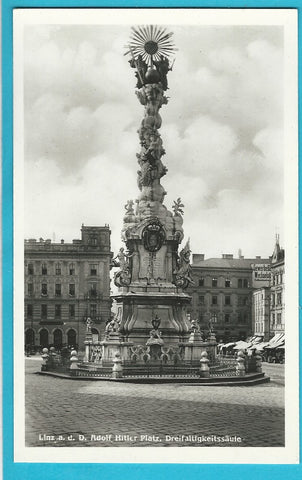 AK Linz. Hauptplatz. Dreifaltigkeitssäule.