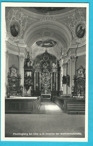 AK Linz. Pöstlingberg. Inneres der Wallfahrtskirche.
