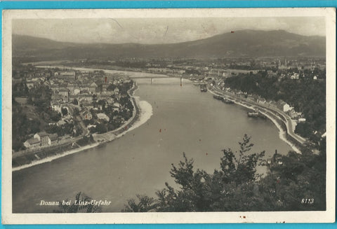 AK Donau bei Linz - Urfahr.