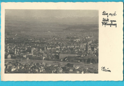 AK Linz. Blick vom Pöstlingberg.