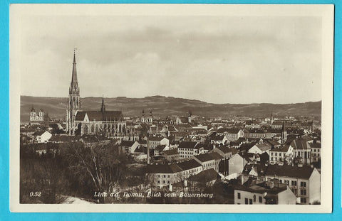 AK Linz. Blick vom Bauernberg.