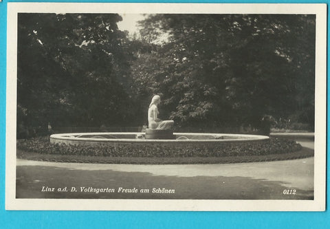 AK Linz. Volksgarten. Freude am Schönen.