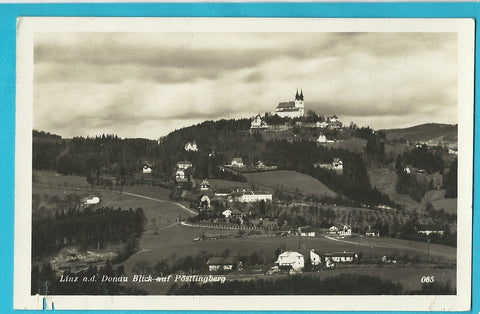 AK Linz. Blick auf Pöstlingberg.