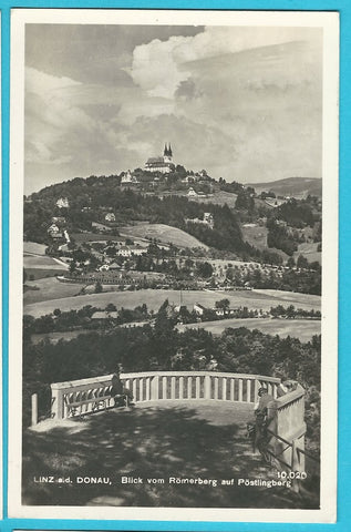 AK Linz. Blick vom Römerberg auf Pöstlingberg.